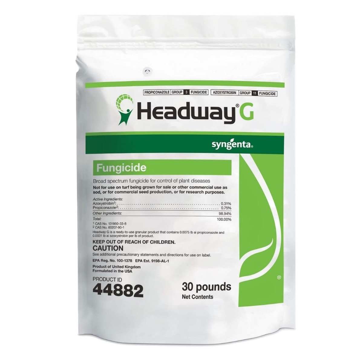 30 lb bag of Headway G fungicide.